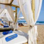 MaliaBayBeachHotel - Gazebo _ Sunbeds on the beach 2